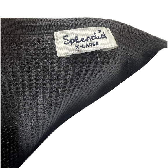 Splendid 100percent cotton waffle weave si style top animal print size Xlarge - Picture 4 of 7